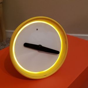 Yellow side table clock